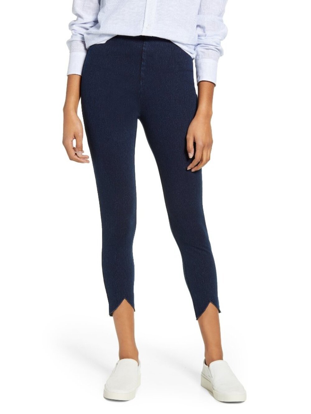 Lysse Lynette Scallop Edge Denim, Small NWT